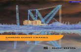 SARENS GIANT CRANES · Sarens is the perfect example of how a family business has succeeded in carving out a position for itself on the world market in just several decades. From