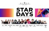 RI XO S SUNGATE STAR DAYS THE HUB OF ENTERTAINMENT … · THE HUB OF ENTERTAINMENT 2020 ARTUR LOBODA GRIGORYLEPS BASTA RIJKIWERH ARTIKaASTl EVASIMONS PIROZHKOV 7 May 8 May 5 May 24