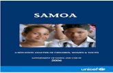 Samoa sitan revised - unicef.org · Rheumatic Heart Disease (RHD) Children with HIV/AIDS Infant and child nutrition Breast-feeding Malnutrition Anaemia Child obesity SAMOA i. ii SAMOA