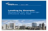 Leading by Example: Blueprint for an energy- efficient ...€¦ · 3 TH Energy - City Hall Report | June 8, 2007 Final Draft > An opportunity to make a sustainable difference Built