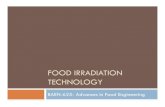 Food Irradiation Technology Irradiation Technolo… · For 1-side e-beam irradiation Normalizing the surface dose to 100%, the maximum dose D max of 130% occurs at a depth r max =