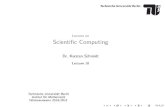 Lecture on Scienti c Computing - TU Berlin€¦ · I Programming in parallel: OpenMP, MPI, VL Scienti c Computing WS 2014/2015, Dr. K. Schmidt, 01/20/2015 2. Computer hardware Central