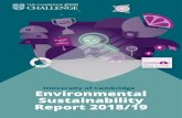 University of Cambridge Environmental Sustainability ... · Sustainable construction and refurbishment buildings (by floor area) to have a minimum Display Energy Certificate rating