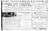 Ohtat fININ A LANDSLIDE · the westfield leader the leading and most widely cieculated weekly newspaper m untcon county bty-f1hst yeae-no. 7. westfield, new jersey, wednesday, november