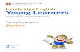 Young Learners - ESL Cafe Young Learners English Tests (YLE) Starters 2 Volume Two. Introduction Cambridge
