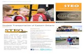 STEO KINDERGARTEN INFORMATION PACKAGE · STEO KINDERGARTEN INFORMATION PACKAGE IN THIS ISSUE Student Transportation of Eastern Ontario (STEO) is the transportation consortium of the