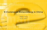 E-Commerce Entwicklung in China - Sinalu Entwicklung in China.pdf · Dhgate.com 0.8% BusyTrade.com 0.3% Others 5.5% B2B Marktanteil in China (2010 H) •Alibaba hat die dominante