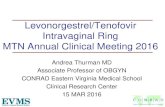 Levonorgestrel/Tenofovir Intravaginal Ring MTN Annual ... Presentation... · • Insler Score, Sperm Penetration, Serum LNG, Serum P4, CM LNG obtained 1, 3 and 5 days post IUS insertion