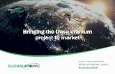 Bringing the Dasa uranium project to market€¦ · 2010-19 2020 Tin Negouran, 8.8 mlbs @ 170 ppm, (non -NI 43 101 compliant resource) Dajy Prospect, 16.6 mlbs @ 689 ppm, (non-NI