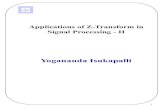 Applications of Z-Transform in Signal Processing -IIyoga/courses/DSP/P8_Applications of Z_p… · Example: The Graphical Design of a Comb filter : •In medical applications, the