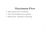 Chapter 27 Maximum Flow - cs.cityu.edu.hklwang/ccs3335/lecture10.pdf · • Maximum Flow Problem • The Ford-Fulkerson method • Maximum bipartite matching. 2 •material coursing