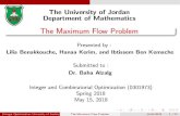The Maximum Flow Problem - University of Jordansites.ju.edu.jo/sites/Alzalg/Documents/973/pres MFP.pdf · (Integer Optimization{University of Jordan) The Maximum Flow Problem 15-05-2018