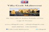 Villa Godi Malinverni 1 Villa Godi Malinverni The first villa of Andrea Palladio (1542) Lugo di Vicenza