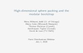 High-dimensional sphere packing and the modular bootstrapvlasiuk/pdf/delaat.pdf · Sphere packing What is the densest packing of congruent spheres in Rd? The answer is known in dimensions