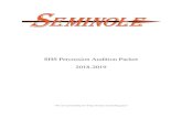 SHS Percussion Audition Packet 2018-2019€¦ · All mallets and instruments will be provided by the Seminole High School. Do not bring personal mallets or instruments. Drumline: