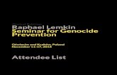 Global Edition Raphael Lemkin Seminar for Genocide Prevention · 2018 Raphael Lemkin Seminar, Global Edition Khoti Chilomba Kamanga Associate Professor and Researcher, Center for