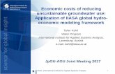 Economic costs of reducing unsustainable groundwater use ... · • Kahil T, Ward F. Albiac J., et al. Hydro-economic modeling with aquifer-river interactions to guide sustainable