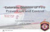 Colorado Division of Fire Prevention and Controlccionline.org/download/conference_presentations/CCI...Colorado State Patrol Colorado Bureau of Investigation Division of Criminal Justice