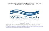 California Code Of Regulations, Title 23, Division 3, Chapter 16...California Code of Regulations Title 23. Waters Division 3. State Water Resources Control Board and Regional Water