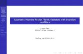 Geometric Kramers-Fokker-Planck operators with boundary ...nier/recherche/exposes/expPek.pdf · Fokker-Planck operators with boundary conditions Francis Nier, IRMAR, Univ. Rennes