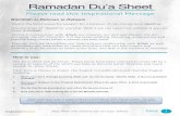 Ramadan Du’a SheetMay Allah swt reward you for your efforts PAGE Du’a Sheet 2 ﻙ ﻟﻭ ، ﻥﱠﻬﻳ ﻓ ﻥ ﻣ ﻭ ﺽ ﺭ ﻷﺍﻭ ﺕﺍ ﻭﺎ ﻣ ﺳﻟﺍ ﱠﺭﻭ