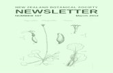 NEW ZEALAND BOTANICAL SOCIETY 2 NEWS New Zealand Botanical Society News Financial Statement for year
