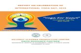 REPORT ON CELEBRATION OF INTERNATIONAL YOGA DAY, 2019€¦ · his profound knowledge into the legendary Saptarishis or "seven sages ´. The sages carried this powerful yogic science