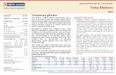 BUY Temporary glitches - HDFC securities Motors - 1QFY18 - HDFC … · Tata Motors’ H(TTMT) 1QFY18 performance was a miss on account of lower JLR margins (7.9%), led by lower volumes,