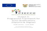 Output 3: Programme Framework for ECCE Qualifications ... · ECCE function as vehicles that open up opportunities for nurturing the youngest citizens in accordance with democratic