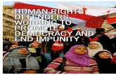 ISHR Annual Report 2015 HUMAN RIGHTS DEFENDERS ......national level UN Special Rapporteur on freedom of association and assembly and former ISHR trainee Maina Kiai wrote recently that