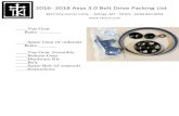 New 2016- 2018 Axys 3.0 Belt Drive Packing List · 2019. 8. 24. · 2016- 2018 Axys 3.0 Belt Drive Packing List. 2817 City Center Circle - Billings, MT - 59101 - (406) 850-8091 .