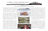 THE LEO HOUSE · 5/1/2017  · Regina Laudis in Bethle-hem CT, had been the honored speaker at the 1st Summer Lecture Se-ries sponsored by The Leo House on July 6, 2016. She will