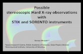 Possible stereoscopic Hard X-ray observations with STIX and … · 2013. 11. 3. · Stereoscopic observations of a solar flare hard X-ray source in the high corona Kane, S.R. et al.