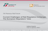 Current Challenges of Rail Regulation in Europe: The ... · Andrea Cesarini Head of regulatory affairs Florence, 29th November 2013 . 2