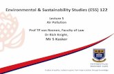 Environmental & Sustainability Studies (ESS) 122planet.botany.uwc.ac.za/nisl/ESS_2017/ESS122/ESS 122 - L5 - Air... · •Air pollution is the main cause of respiratory diseases among