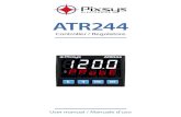 ATR244 - Intellisys€¦ · 6 - ATR244 - User manual 4 Technical Data 4.1 General Features Displays 4 digits 0,52’’, 5 digits 0,30’’ Operating temperature Temperature: 0-45°
