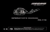 OPERATOR'S MANUAL PB-770...1Top cover ENGLISH (Original instructions) OPERATOR'S MANUAL PB-770 WARNING READ THE INSTRUCTIONS CAREFULLY AND FOLLOW THE RULES FOR SAFE OPERATION. FAILURE