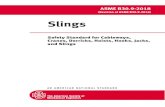 Slings...AN AMERICAN NATIONAL STANDARD ASME B30.9-2018 (Revision of ASME B30.9-2014) Slings Safety Standard for Cableways, Cranes, Derricks, Hoists, Hooks, …