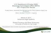 March 9, 2017 Advanced Algal Systems Robert Pomeroy ...2 -Approach (Management) Project Team Dr. Robert Pomeroy, PI • Assoc. Prof., Deptof Chemistry & Biochemistry • Member, Cal-CAB