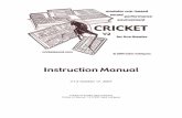 Instruction Manualcricketsound.com/downloads/Cricket v2 Manual.pdf · Use Cricket in rehearsals to help make design choices and to more fully integrate sound into the rehearsal process.