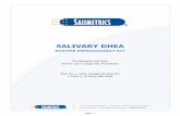 SALIVARY DHEA - Salimetrics · 19/04/2019  · Please read the complete kit insert before performing this assay. Failure to follow kit procedure and recommendations for saliva collection
