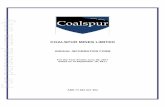 COALSPUR MINES LIMITED - ASX · PRELIMINARY NOTES Date of Information ... Coalspur then changed its name to Xenolith Gold Limited on April 23, 1987, then to Xenolith Resources Limited