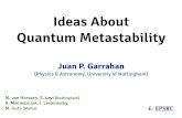 Ideas About Quantum Metastability€¦ · PLAN ! Problem: relaxation & non-ergodicity in quantum systems (both closed = unitary & open = dissipative) vs. slow relaxation in classical