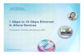 New 1 Gbps to 10 Gbps Ethernet in Altera Devices · 2009. 3. 25. · 1000Base-X/SGMII PCS. PMA. Avalon ®-ST interface Avalon-MM. interface. MDIO-MDC. interface. GMII (and external