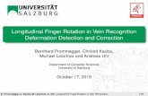 Longitudinal Finger Rotation in Vein Recognition Deformation ...wavelab.at/papers_supplement/Prommegger19a_pres.pdfMichael Linortner and Andreas Uhl Department of Computer Sciences