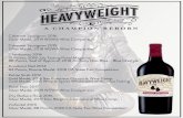 Heavyweight Accolade Sheet · Cabernet Sauvignon 2016 Silver Medal, 2019 WSWA Wine Competition Cabernet Sauvignon 2015 Silver Medal, 2018 WSWA Wine Competition Chardonnay 2016