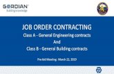 JOB ORDER CONTRACTING Mar 2019 JOC … · 22/03/2019  · • JOC process training • eGordian ® software training • Software support: 8AM to 8PM EST Monday - Friday • Included