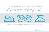 Chemistry 30 Assessment Exemplars, 2020-2021€¦ · Hydrogen gas can be produced by the reaction of methane and water vapour in the presence of a nickel catalyst, as represented