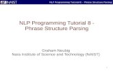 NLP Programming Tutorial 8 - Phrase Structure Parsingphontron.com/slides/nlp-programming-en-10-parsing.pdf · 33 NLP Programming Tutorial 8 – Phrase Structure Parsing Solving Hypergraphs