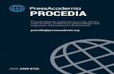 PressAcademia PROCEDIApressacademia.org/archives/pap/v7/front-pages.pdf · IS S N 2459-0762 procedia@pressacademia.org PressAcademia publishes journals, books, case studies, conference